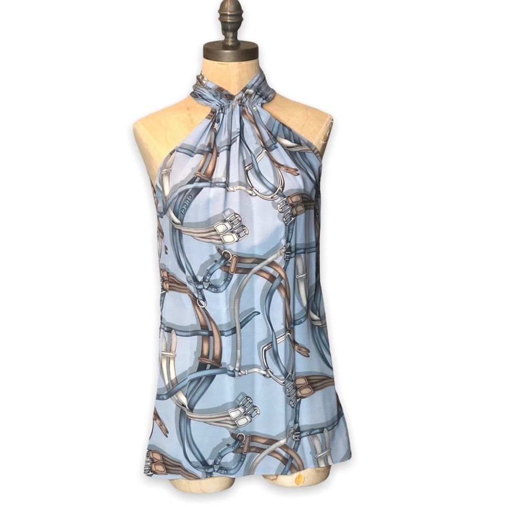 GUCCI Equestrian - Print Silk Top